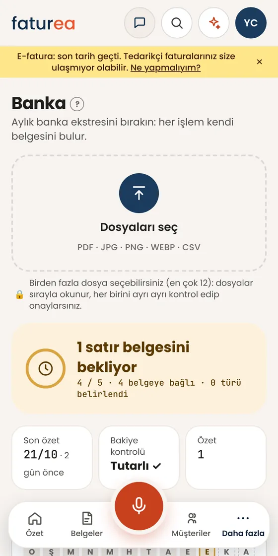 Banka ekstremi de yükleyebilir miyim?