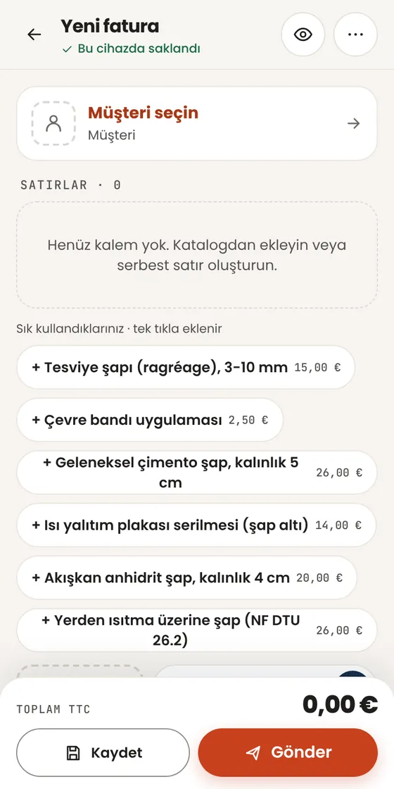 Teklif olmadan doğrudan fatura kesebilir miyim?
