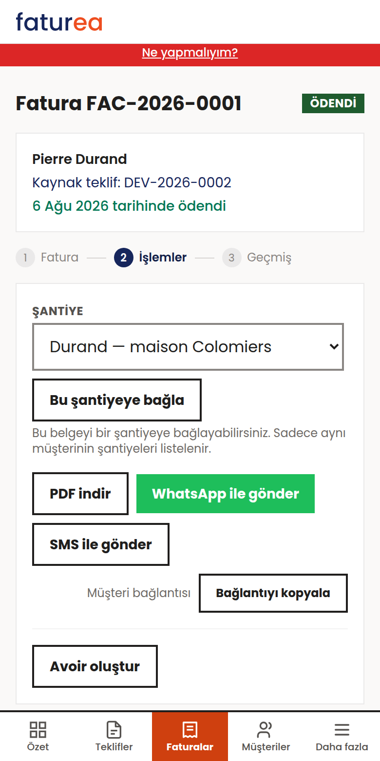 Fatura yanlış kesildi, silebilir miyim?