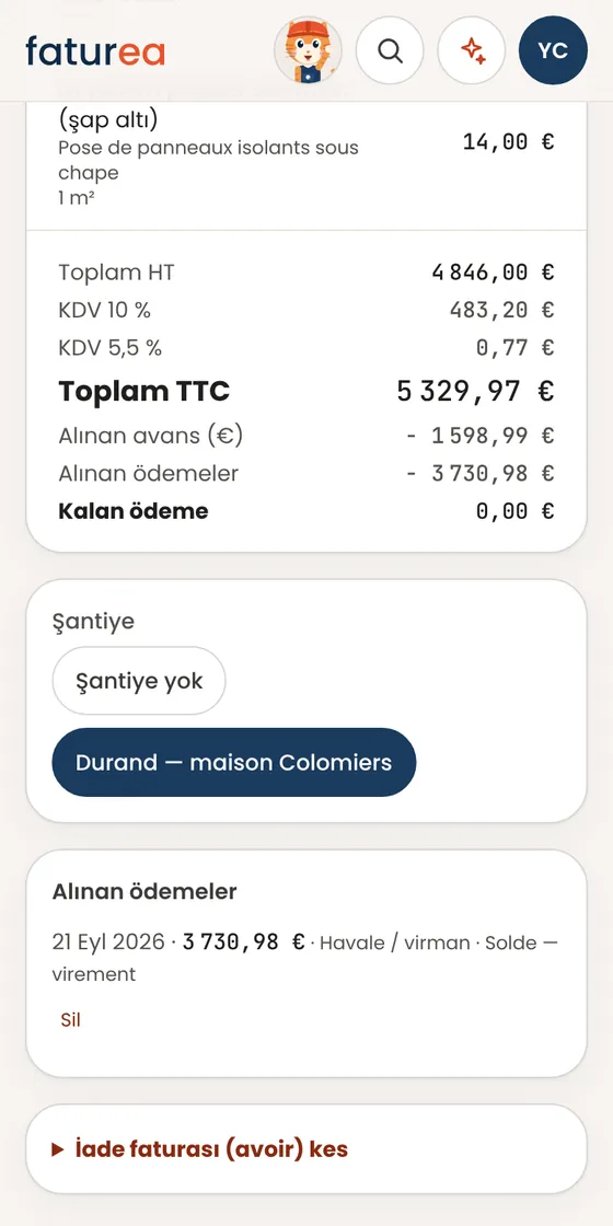 Fatura yanlış kesildi, silebilir miyim?