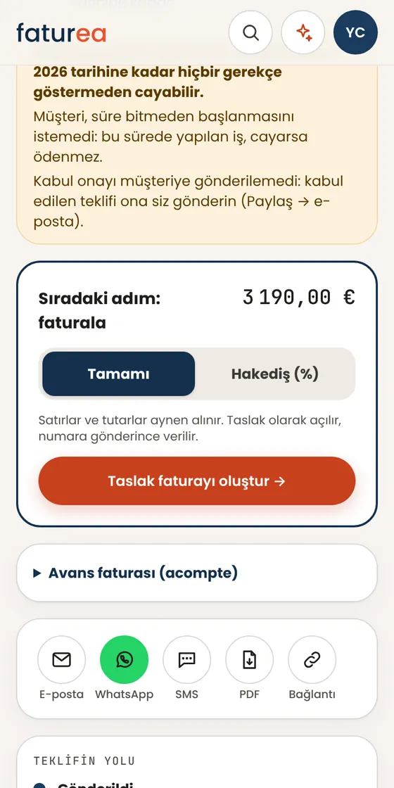 Fatura nasıl oluşturulur?