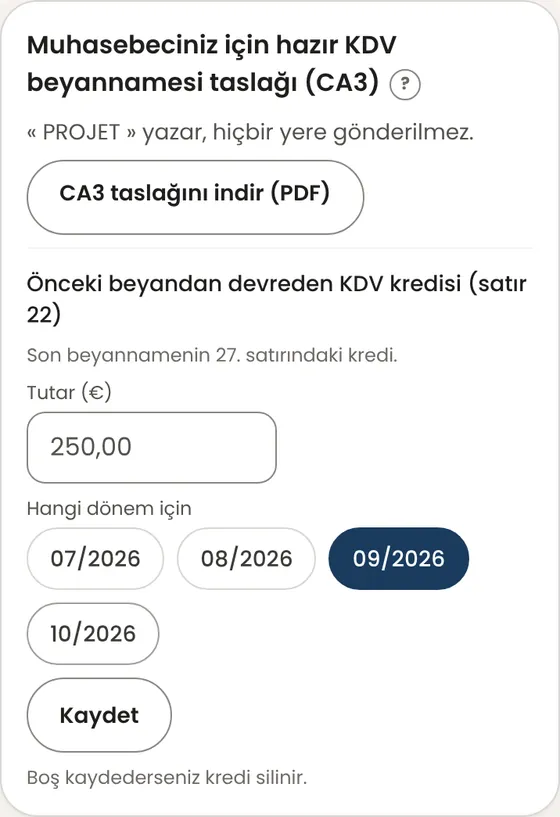 Ödeyeceğim KDV tutarını görebilir miyim?