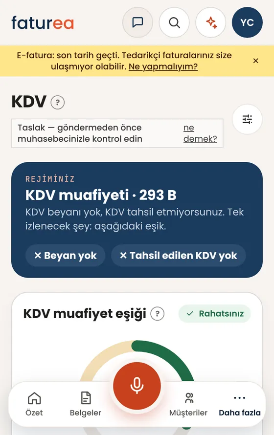 KDV muafiyetim var. Eşiği aşarsam ne olur?