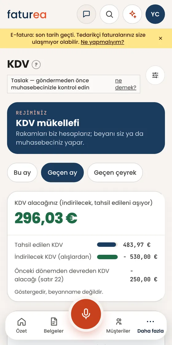 KDV beyannamemi doldururken rakamları nereden alacağım?