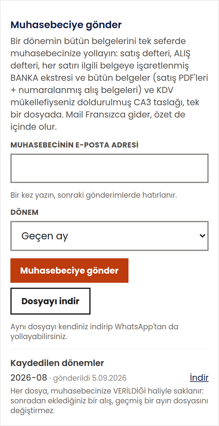 Muhasebecime ne vereceğim?