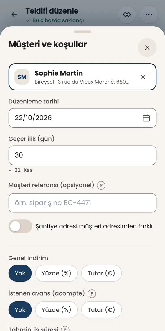 Müşterim sipariş numarasını belgede görmek istiyor, nasıl yaparım?