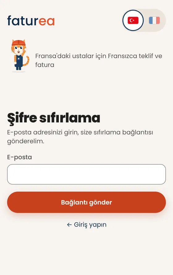 Şifremi unuttum.