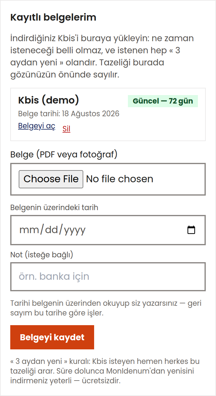 Benden Kbis istediler — nereden bulurum?